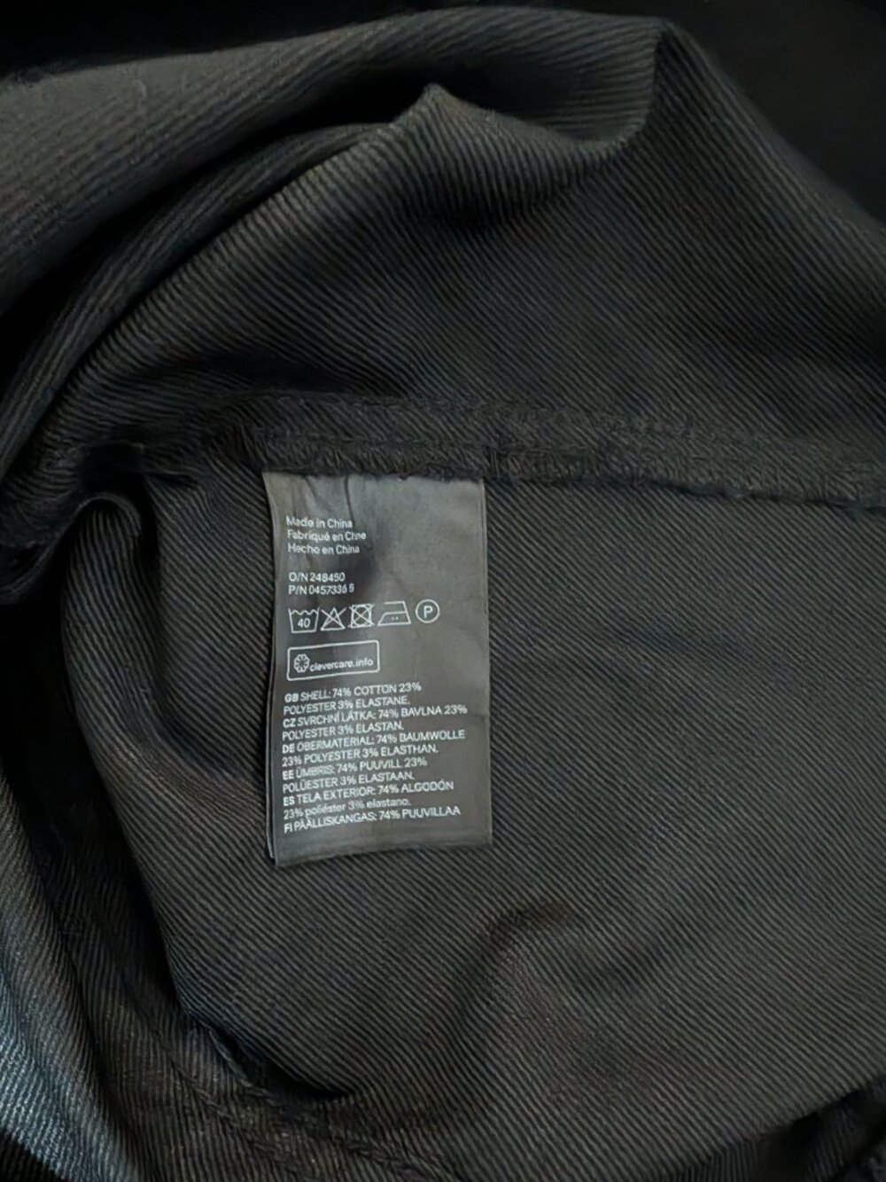 NWT H&M Divided Black Denim Button-Front Pinafore Dress Size US 2 / EUR 32 - Picture 5 of 7